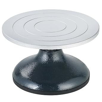 MAOPINER 7 Inch Pottery Sculpting Wheel, Heavy Duty Cast Iron Turntable