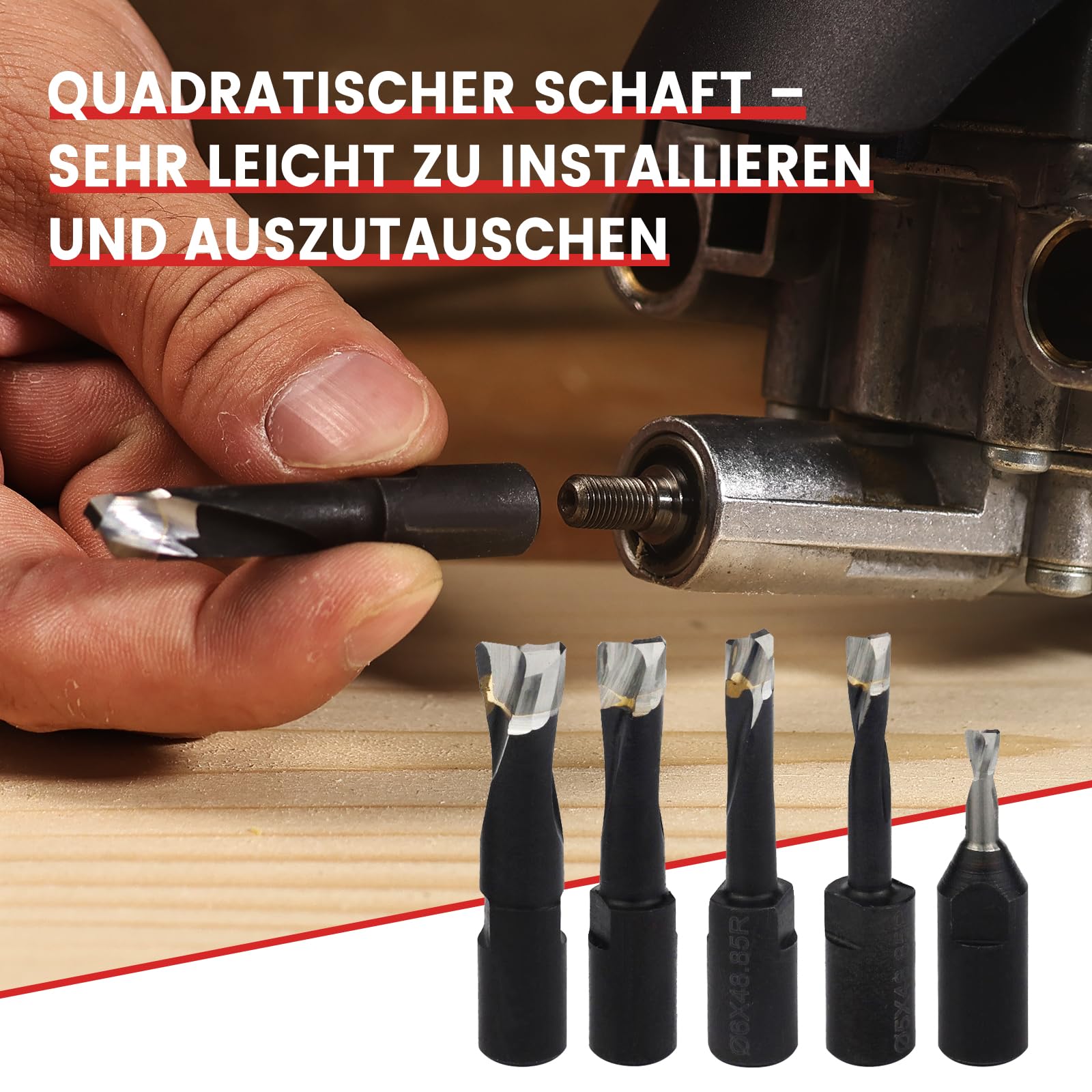 Findbuytool Fresa per fresa con gambo da 10 mm, in carburo di tungsteno, con foro per fresatrice per fresa per Festool DF500 Domino Router, dimensioni 10 mm (1 pezzo)