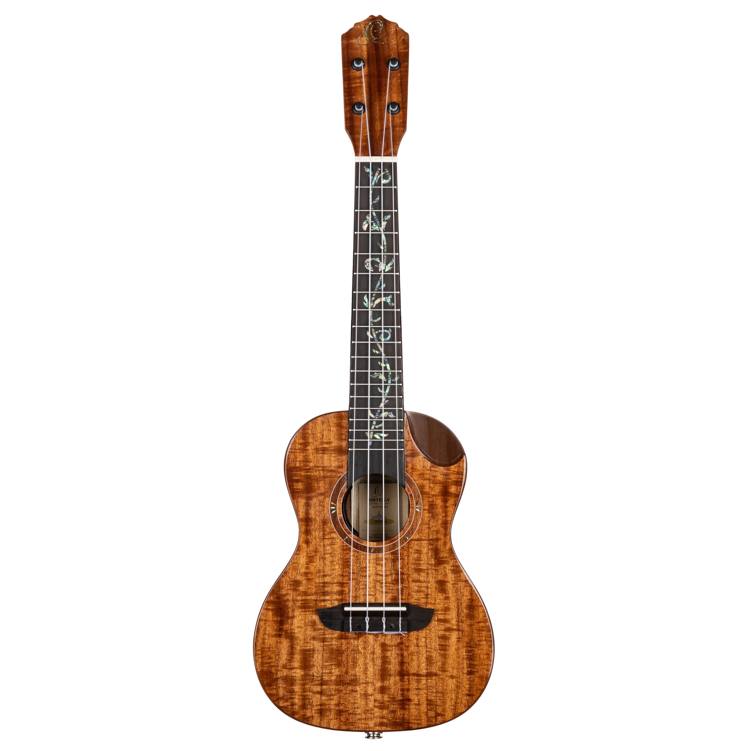 Ortega Guitars Ukulele Concerto Elettro-Acustico – Elite Series – Gig Bag Inclusa – Acacia, Natural (RUET-ACA)