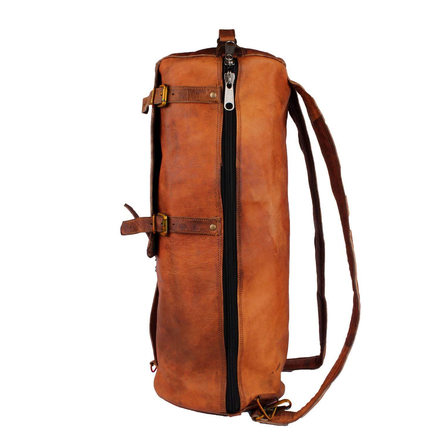 leather duffle backpack