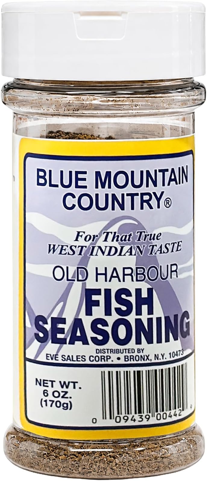 Blue Mountain Country Jamaican Fish Seasoning, 6 Oz โ Authentic Caribbean Seafood Spice Blend for Fish, Shrimp, Salmon, Tilapia, Frying, Grilling & Cooking