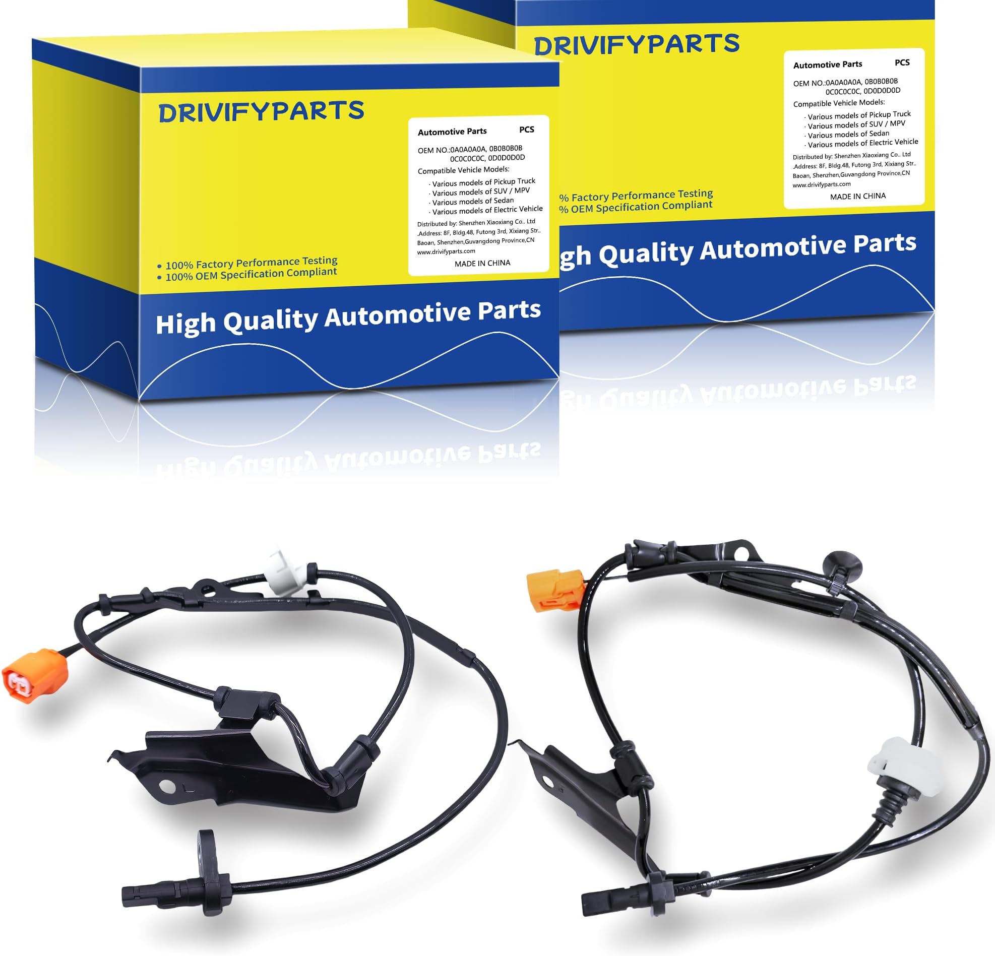 ABS Wheel Speed Sensor Front Left and Right fit for 2003-2007 Honda Accord, 2004-2008 Acura TSX (Front Left & Right)