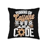 Futuristic Robot Sci-Fi Art AI for Geeks Programmers Tech Throw Pillow