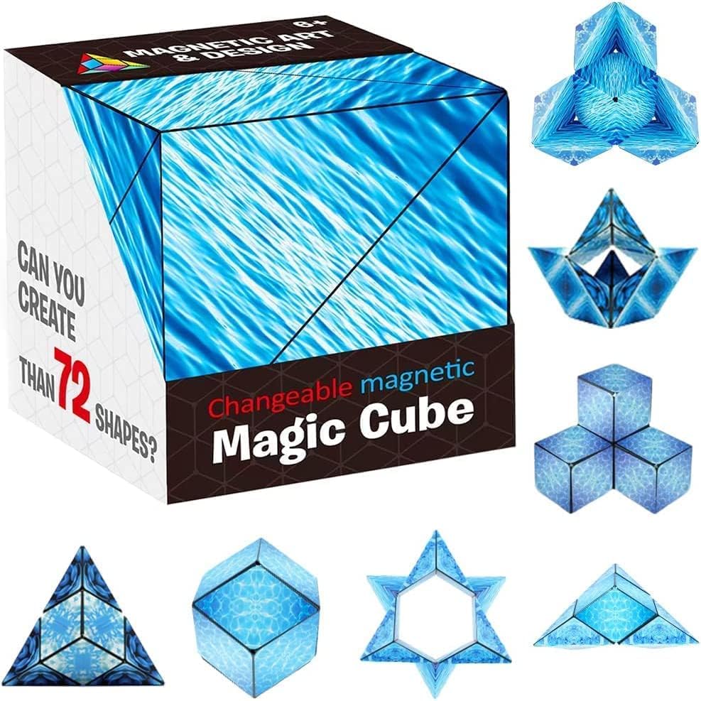 Appster Shape Shifting Box - Magnetic Cube Puzzle Box | Infinity Cubes - Fidget Cube 36 Rare Earth Magnets - Transforms Into Over 70 Shapes -Color May Vary (Galaxy)