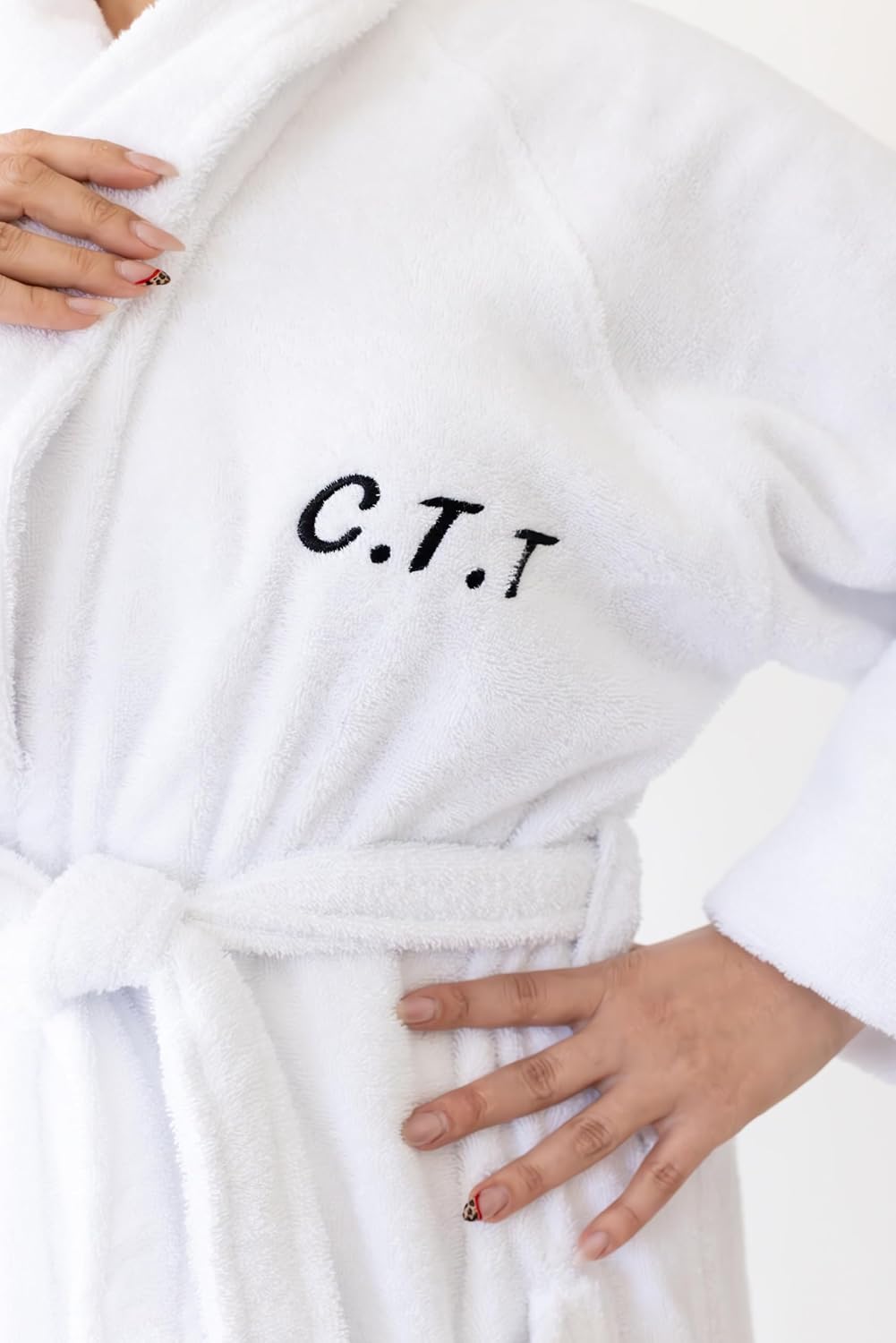 Classic Turkish Towels Customize Bathrobe - Unisex Long Bathrobe, 100% Turkish Cotton, Soft & Comfy