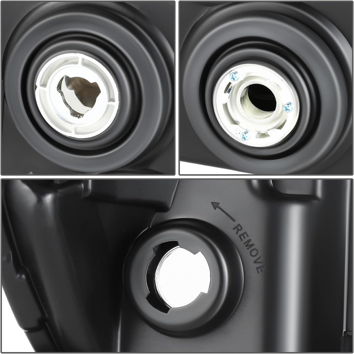 DNA MOTORING Headlight Assembly Compatible With Ford Edge 2007-2010, Halogen, Chrome Housing, Driver Side (Left), OEM-HL-0257-L