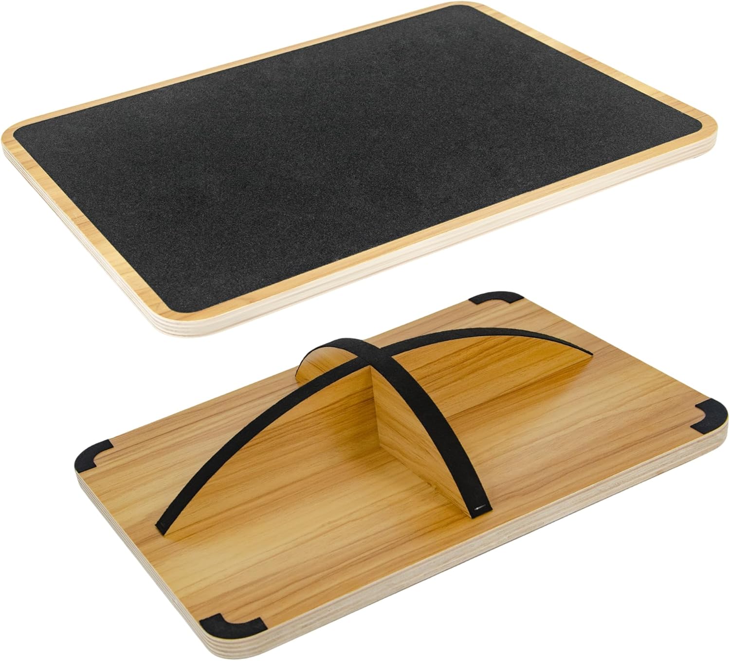 Balance Board for Physical Therapy, Wooden Wobble Board for Balance Training and Ankle Strengthening, Anti-Slip Surface, 350 lbs Capacity Standing Desk Rocker Board