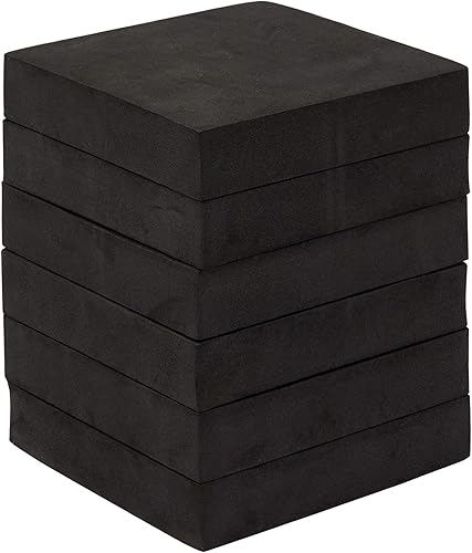Miniatura 6 de Stockroom Plus Almohadillas de goma para lavadoras y secadoras - 4 x 4 pulgadas, negro, paquete de 6 - Nivelación y estabilidad de lavadora -