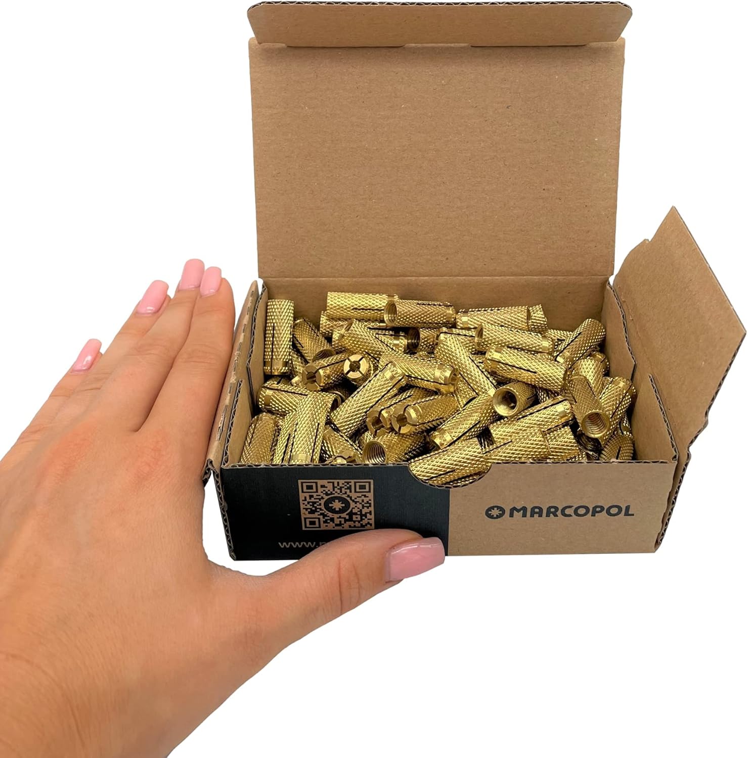 (Pack of 100 pcs) Brass Drop In Anchors M8 x 28 mm, Expansion Bolt Sleeve, Concrete Masonry Brick Anchor - Image 4