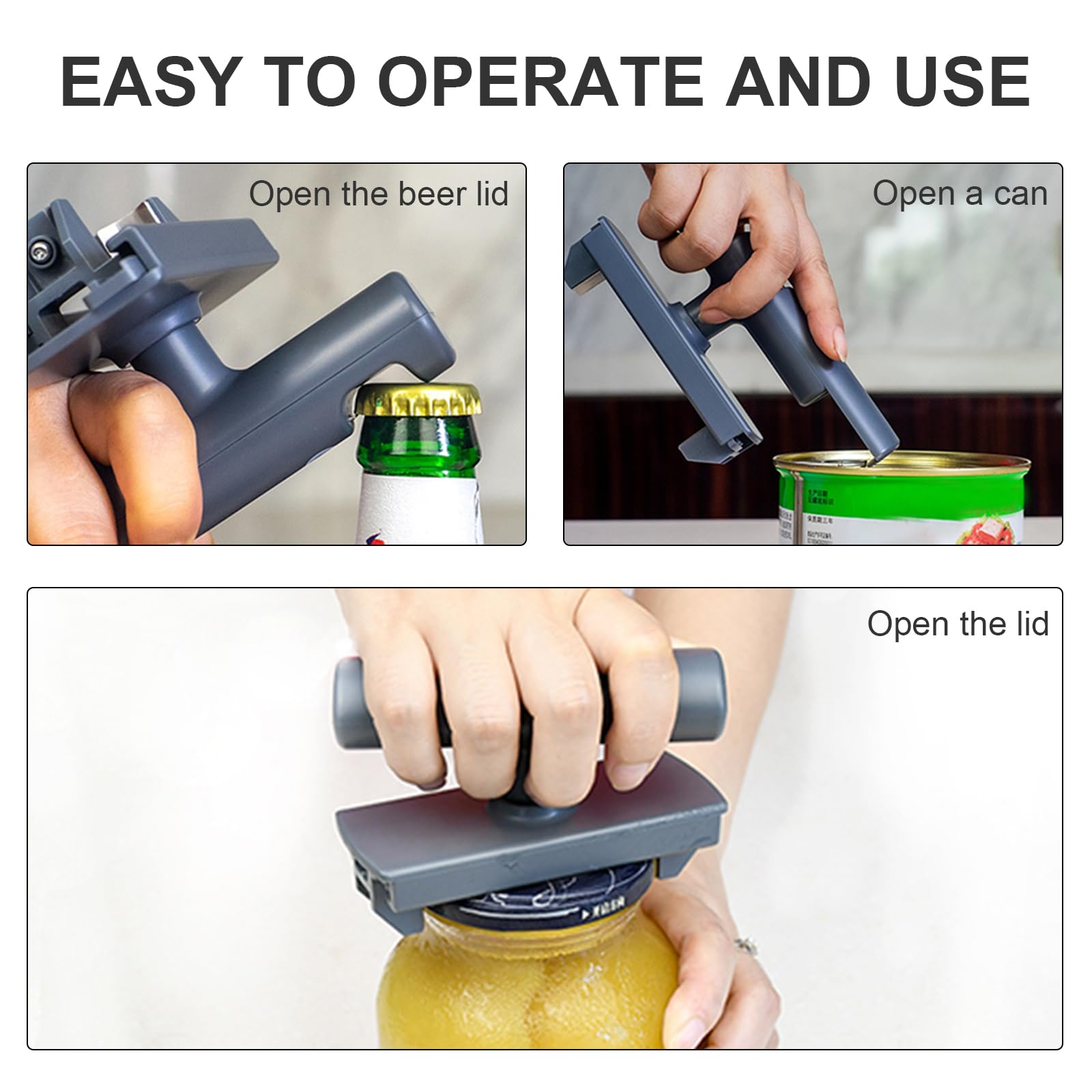Multifunctional Plastics Can Opener Portable Manual Beverage Opener For Parties Handheld Beer Bottle Lid Opening Tool