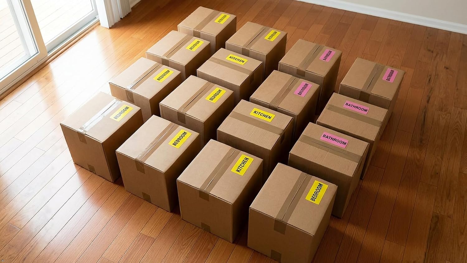 UBOXES Moving Labels Identify Moving Box Contents with 140 Labels, 4.5 x 1 Each