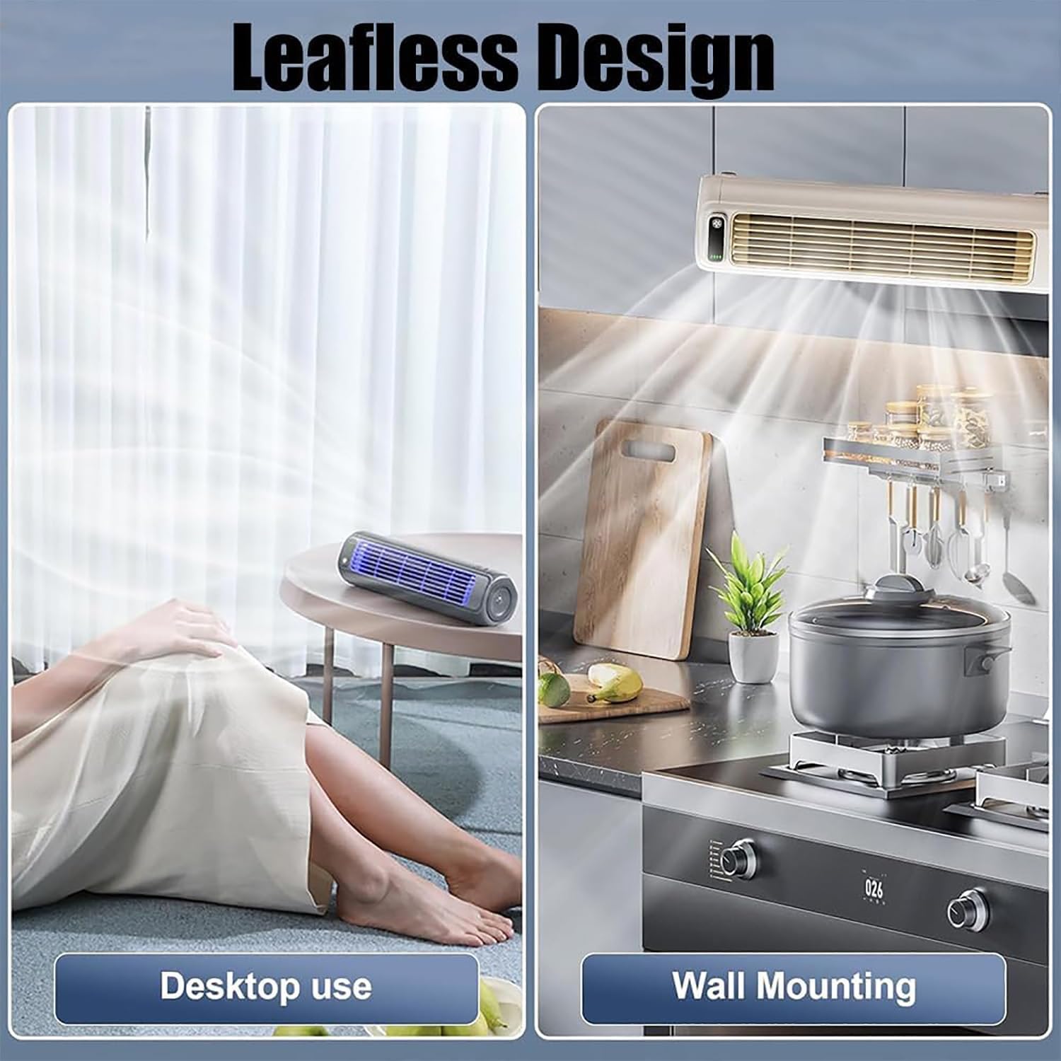 2025 Upgrade Portable Air Conditioner, USB Charging, 3 Wind Speeds, 3D Air Circulation, Compact Cool AC for Home, Bedroom, Office - Energy Efficient (White)