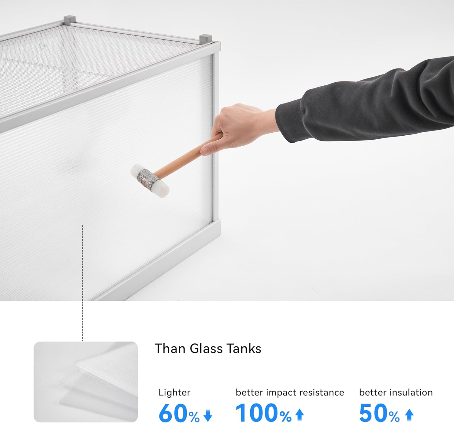 70 Gallon Reptile Tank, Reptile Enclosure for Easy Maintenance, Top Screen Ventilation & Glass Sliding Door 38''x24''x18''