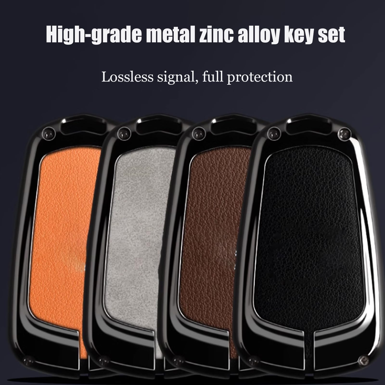 Conchas Clave para 2024 Cadillac XT5, Protector de Soporte for Mando a Distancia Sin Llave Flip Car Key Shell Cover Carcasa de Repuesto Plegable, C Orange
