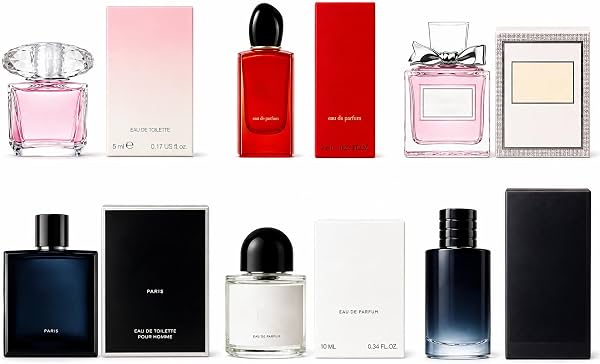 Set de Regalo de Perfume Mini de Lujo, Muestrario de Fragancias Surtidas de 6 Piezas para Mujer y Hombre, Colección EDP y EDT Tamaño Viaje, Set de Descubrimiento de Aromas para Regalos, Uso Diario y Viaje Aromas Aleatorios 1 Fl Oz (Paquete de 1)
