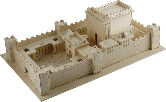 MASORET Wooden 3D Jerusalem Temple Model KIT Jewish Israeli Beit Hamikdash Replica Puzzle, Teens to Adults, 15 * 9 * 5 Inch The Temple...
