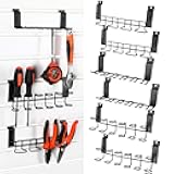 Yaocom 6 Pcs Slatwall Screwdriver Holders Slat Boards Organizer Slatwall Hooks Hangers Plier Holders Accessory Multi Tool Organizer Racks for Garage Shop Retail Store Display, 2 Size 3 Style(Black)
