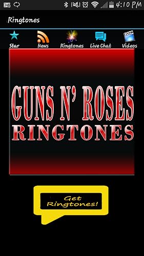 Guns N' Roses Ringtones Fan App – vue 2
