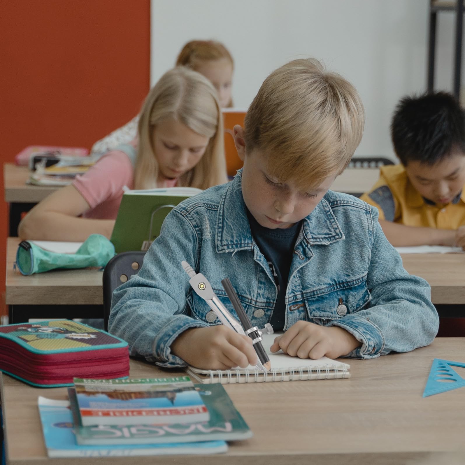 STOBOK 10 Pezzi Di Compasso in Metallo Con Supporto Per Matita Strumenti Da Disegno Per Disegno Compasso Matematico Per Studenti Ufficio