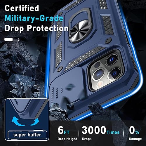 Miniatura 5 de Janmitta Funda para iPhone XR, cubierta integrada para lente de cámara deslizante + protector de pantalla, resistente a los golpes, funda de cuerpo