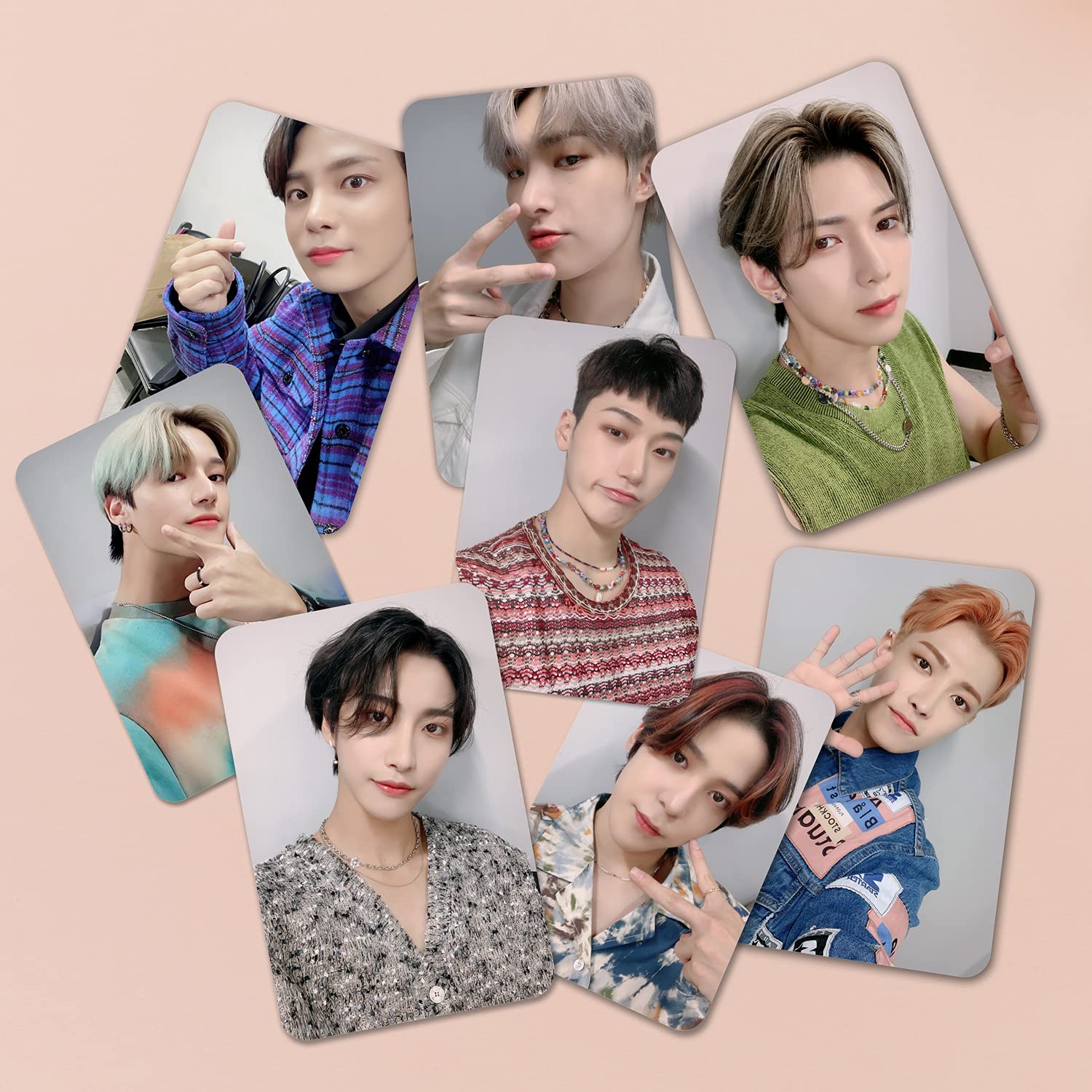 Ateez Selfies Photocards (Set of 16) + 2 Free Stickers (Concept Photo Collection)