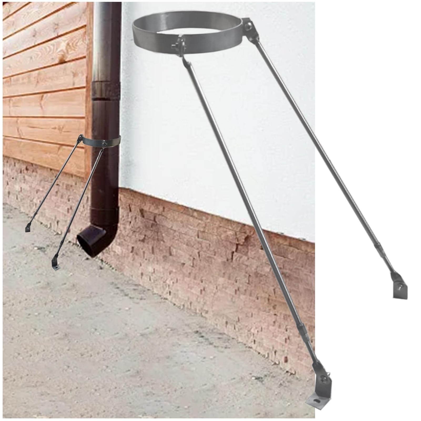 Support de cheminée en acier inoxydable 6 pouces, fixation haute durabilité