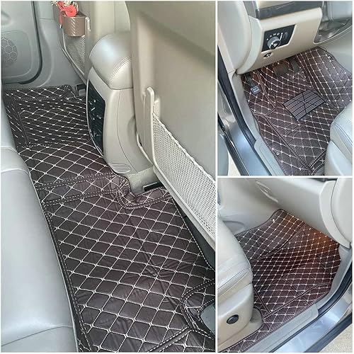 Miniatura 6 de Alfombrillas personalizadas para Jeep Cherokee Compass Wrangler Grand Cherokee Renegade Gladiator Liberty, almohadillas de forro de cuero (costuras