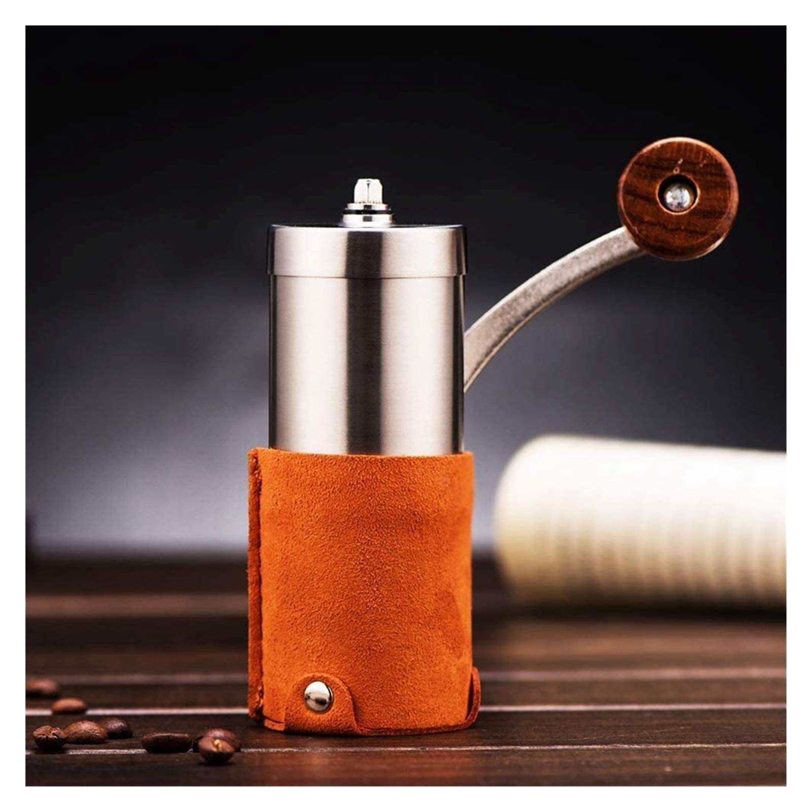 Molinillos manuales, Molinillo Manual de Frijoles, Molinillo de Madera con Rebabas de Hierro Fundido, molinillos de café Ajustables portátiles para Viajes y acampadas