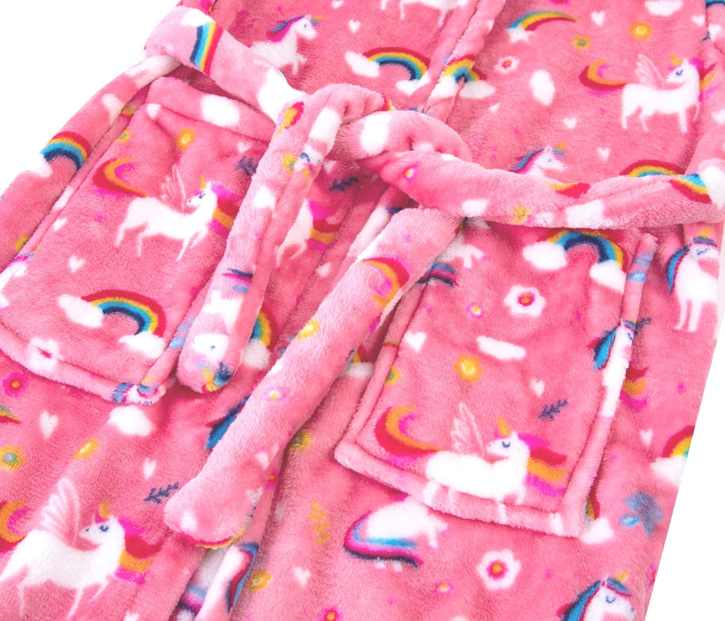 Kids Toddler Cartoon Unicorn Hooded Robe Pajamas Bathrobe Children Sleepwear