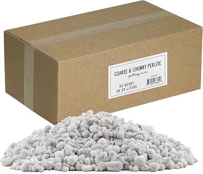 Soil Sunrise Coarse Perlite for Plants 30 Quarts, Chunky Soil Supplement for Indoor Plants and Gardening, Horticultural Grade