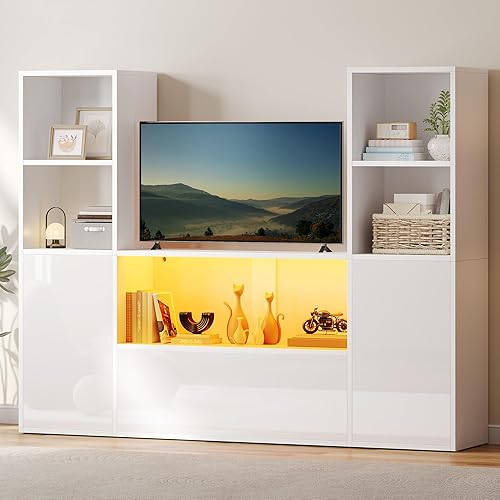 Miniatura 3 de YITAHOME Estantería de 5 niveles con cajón estantería negra moderna con gabinete de almacenamiento estante de almacenamiento de libros resistente