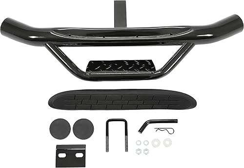 Miniatura 7 de KUAFU Paso de enganche universal con luz de freno LED para receptor de remolque de camión de remolque de camión barra de paso de remolque protector