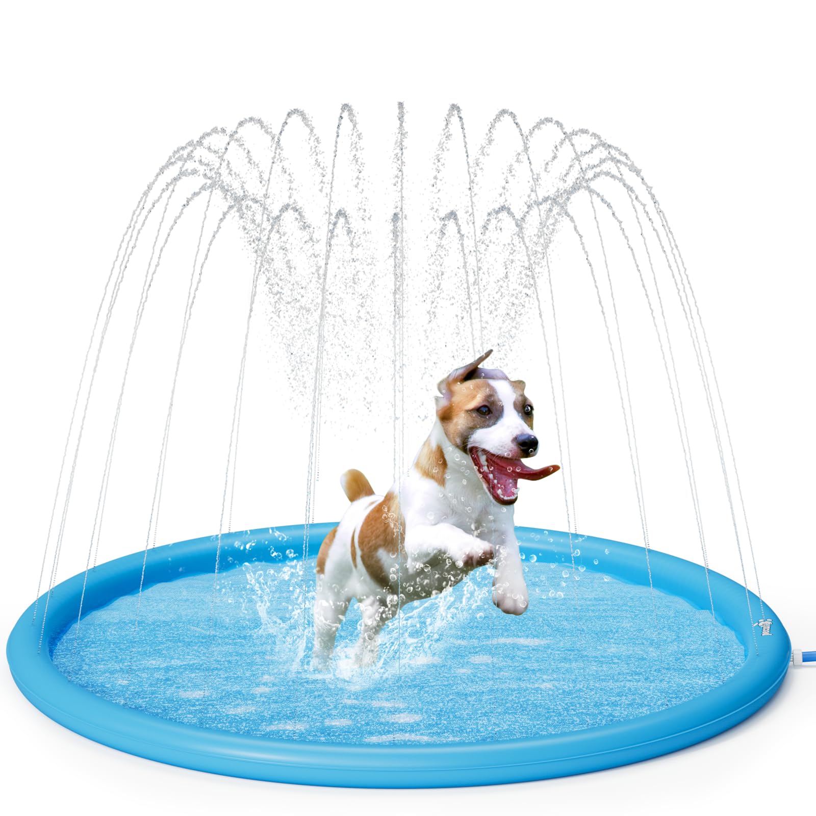 Pecute Splash Pad Espesar 0,55mm Tapete de Juegos, Rociadores de Agua para Piscina, 130CM, Almohadilla de Aspersor para Jardín de Verano, Juguete Acuático Unisex