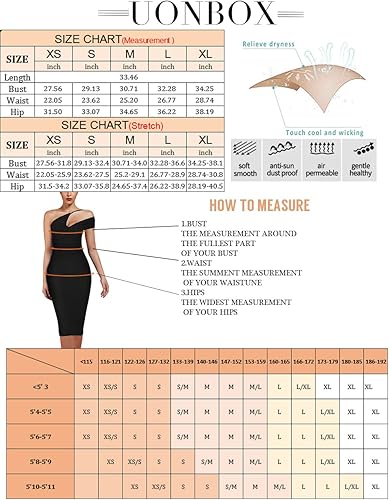 Miniatura 6 de UONBOX Vestido de vendaje de moda para mujer, con un hombro descubierto, sin mangas, dividido, para fiesta