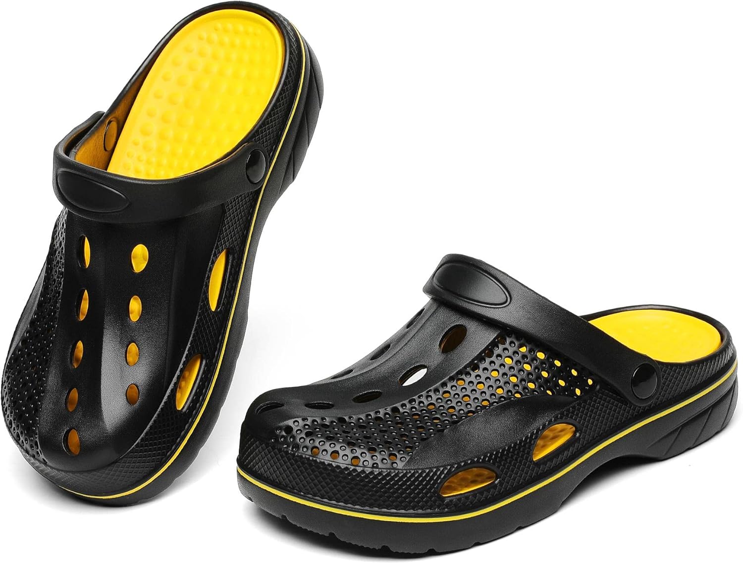 SOSOWHLTE Men's and Women's Arch Support Clogs Garden Shoes Slip-on Outdoor Beach Slippers with Removable Cushion Insole - Image 4