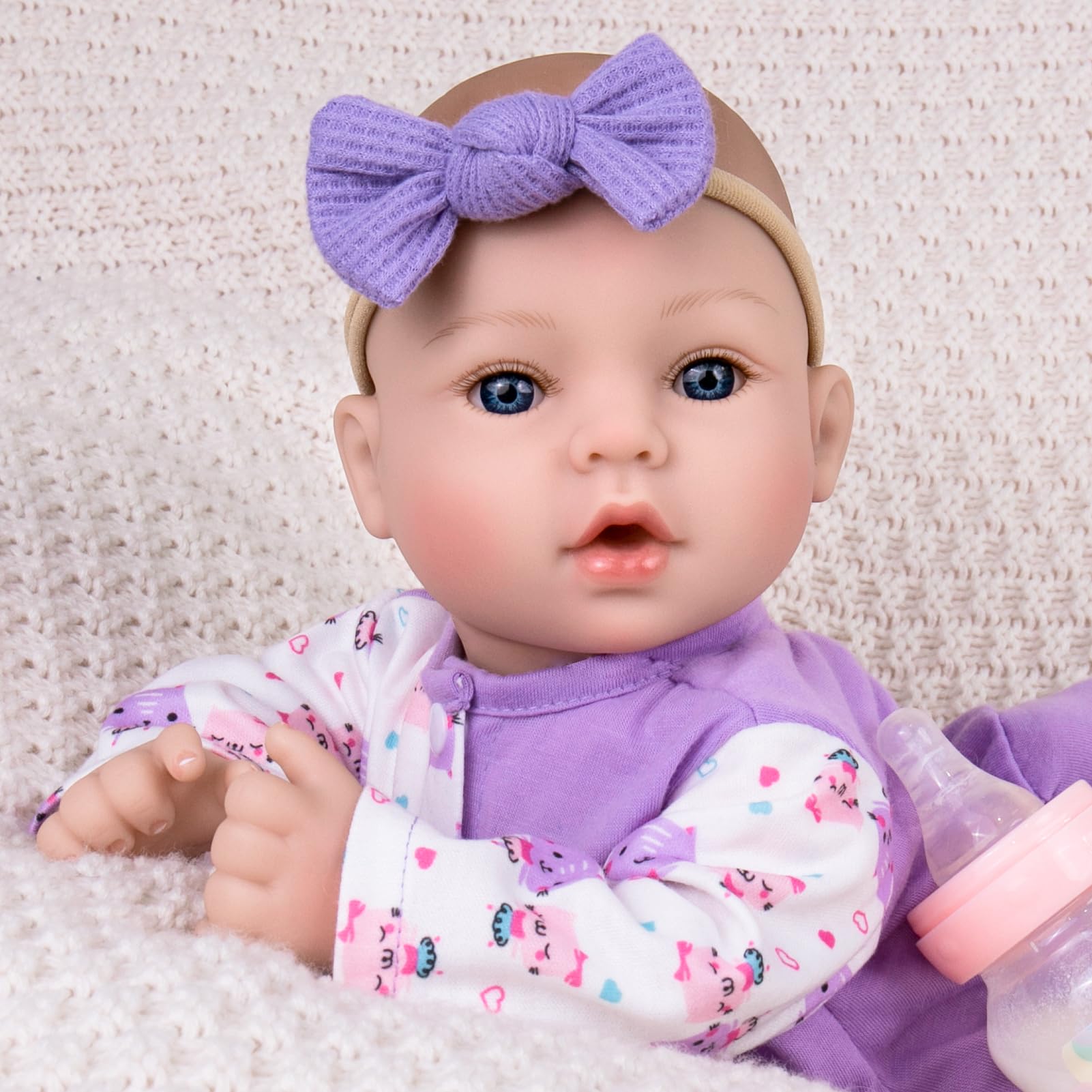 Muñecas de bebé recién nacidas realistas de 18 pulgadas que se ven reales, bonito juego de regalo para niños, futuros padres, abuelos 2