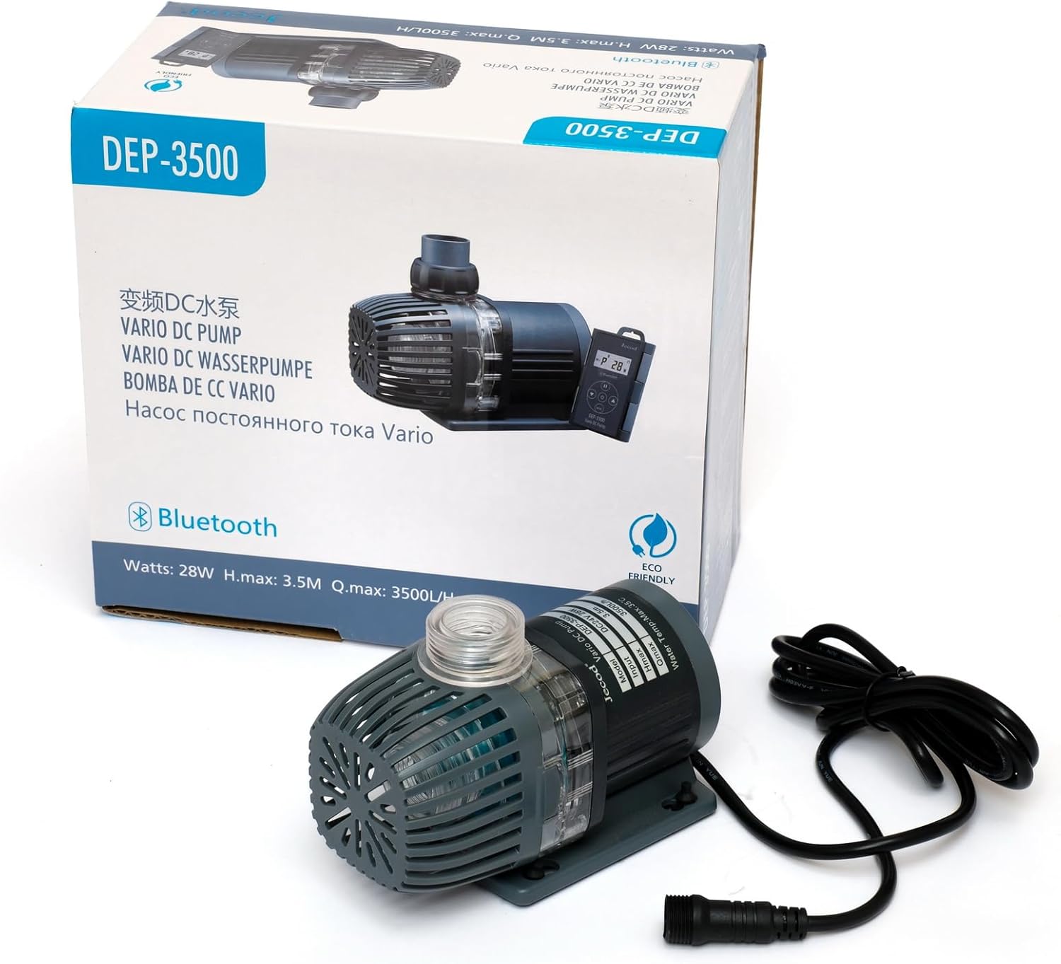 JEBAO JECOD DEP-3500 Bluetooth Submersible Vario DC Pump, 924GPH