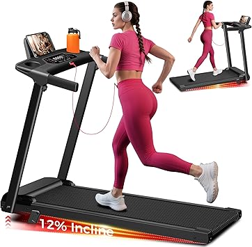 Compact 3.0HP Treadmill with Incline and Handles