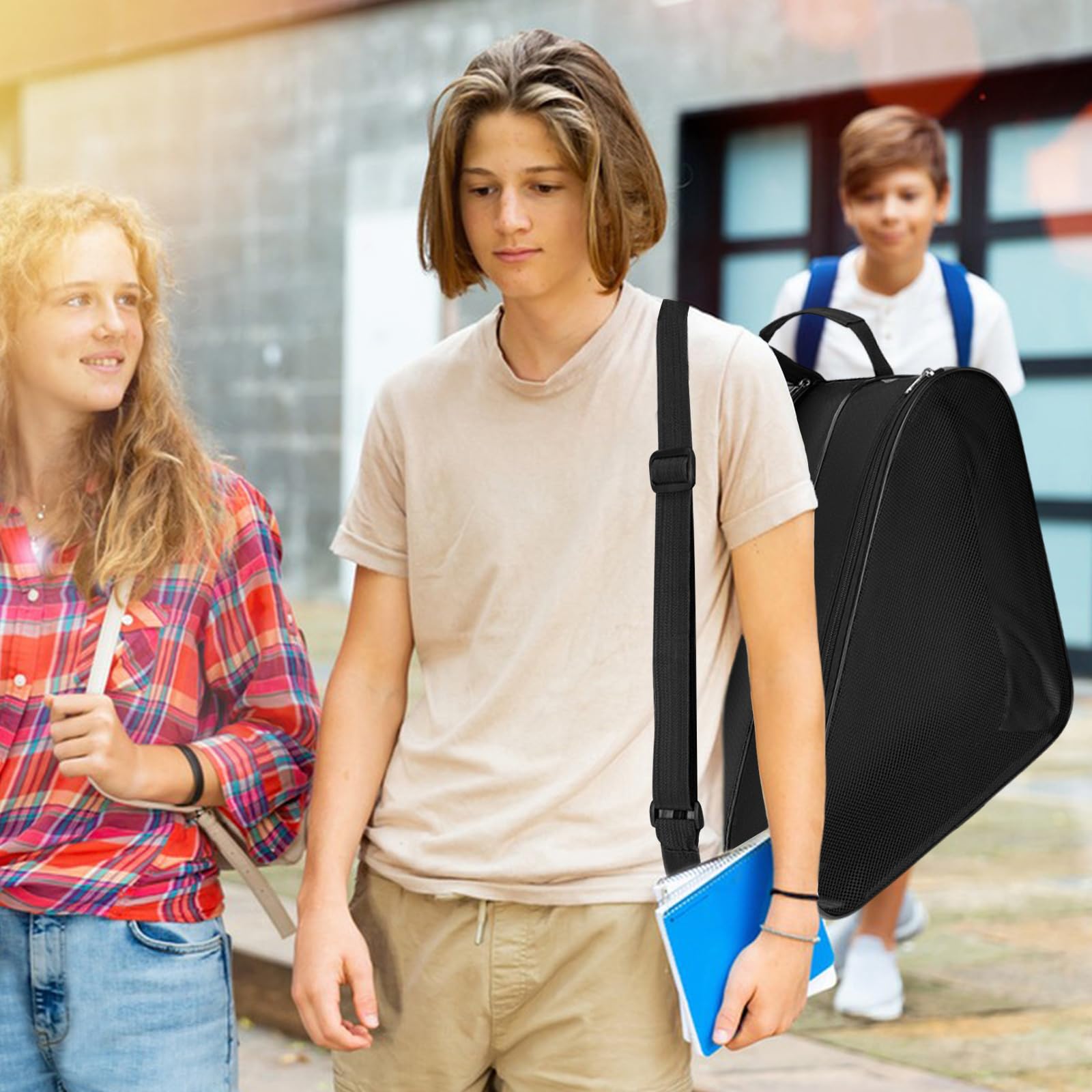 Borsa per pattini a rotelle, borsa per pattini da ghiaccio, borsa per hockey su ghiaccio, borsa da skater per bambini e adulti