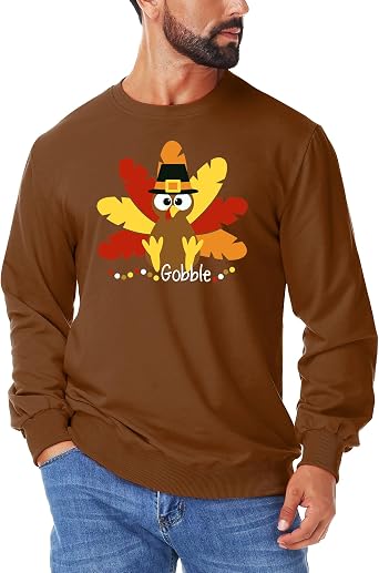 Mens Ugly Christmas Sweatshirt Funny Xmas Pullover Festival Party Long Sleeve Tshirts