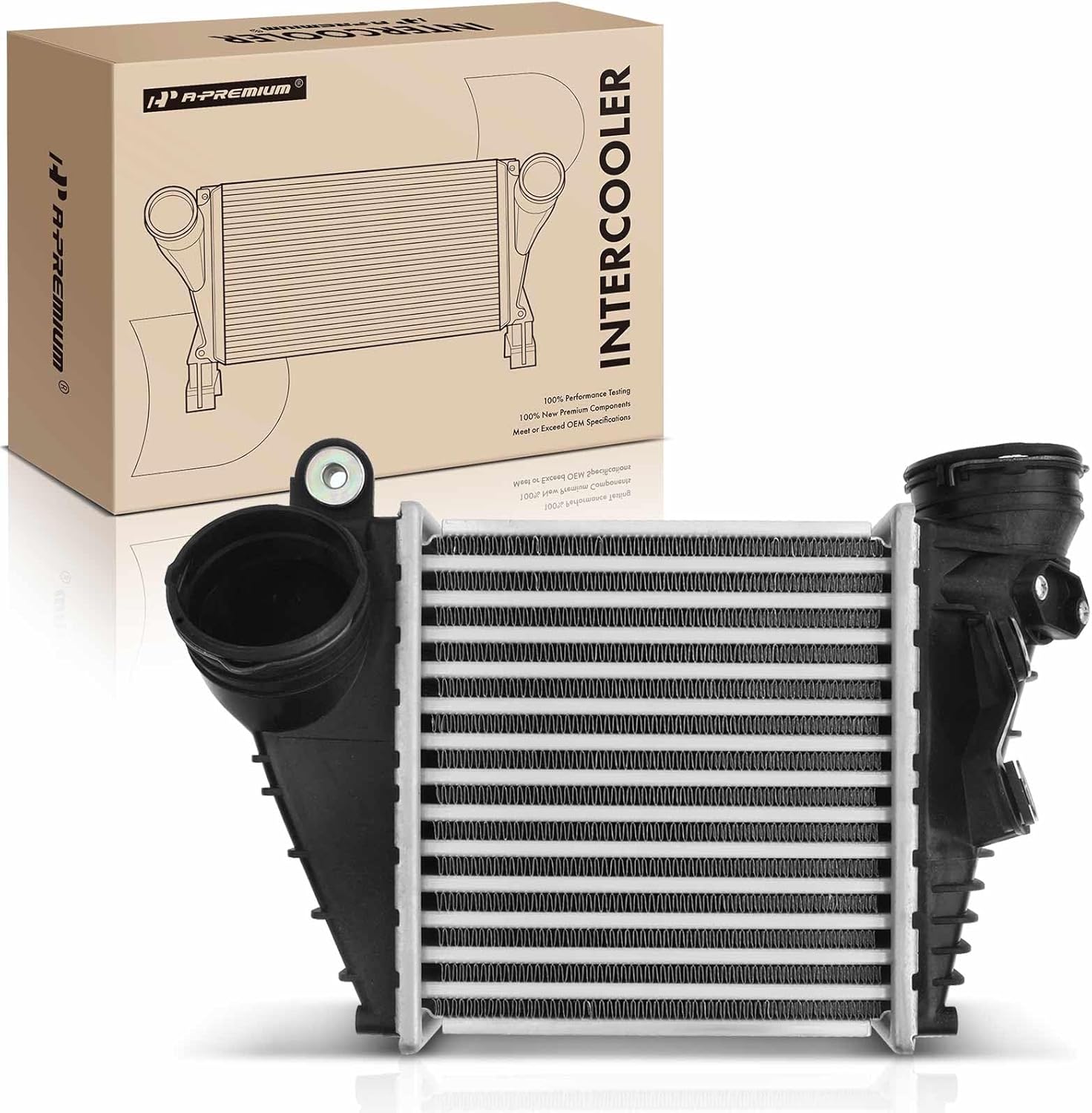 A-Premium Turbo Intercooler Compatible with Volkswagen Golf 2006 1.8L 1.9L, Jetta 2006 1.9L 2.0L, Turbocharged