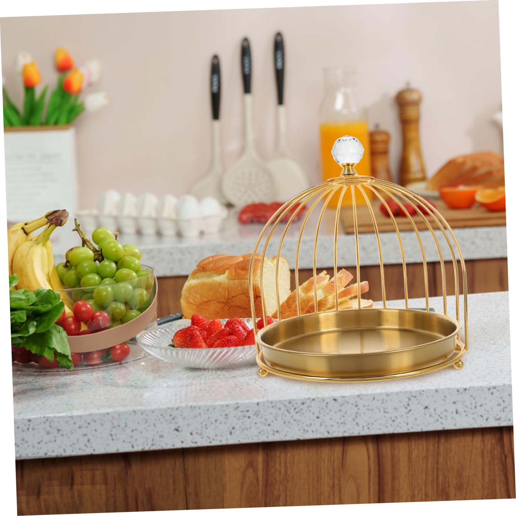 Alipis Vassoio Decorativo Forma Di Gabbia Per Uccelli Supporto Per Dolci e Frutta Piatti Per Dessert Da Tavolo Organizzatore Per Cucina e Ristoranti Vassoio Multifunzionale Per Eventi e
