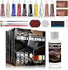 Leather Repair Kit, Leather Restorer for Sofas, Car Leather Repair, Leather Repairs Kit Brown, Leather Filler Repair Kit, Leather Products Crack, Fade (Upgraded Full Kit)