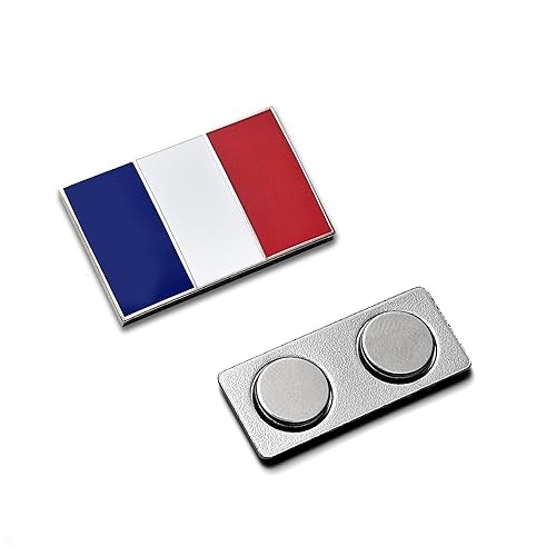 France French Flag Large Enamel Lapel Pin with Magnetic Backing