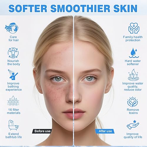 Miniatura 5 de Filtro de agua de baño para bañera, piezas de repuesto para grifo de fregadero, filtración de 8000 galones, elimina cloro, fluoruro y contaminantes,