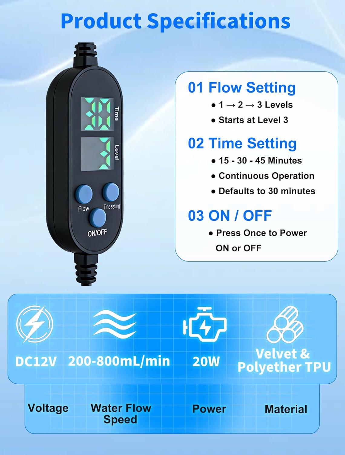 Cold Therapy Machine for Hip After Surgery with Pressure Regulator & Temperature Display, Ice Machine for Hip Replacement with Timer, Ice Wrap Pad Cryotherapy System for Post-Surgery Pain Relief