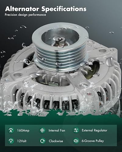 Miniatura 2 de SCITOO Alternador para alternadores 11240 apto para Chrysler para Aspen 2007 para Dodge para Durango 2007 para Dodge para Nitro 2007-2010 para Dodge