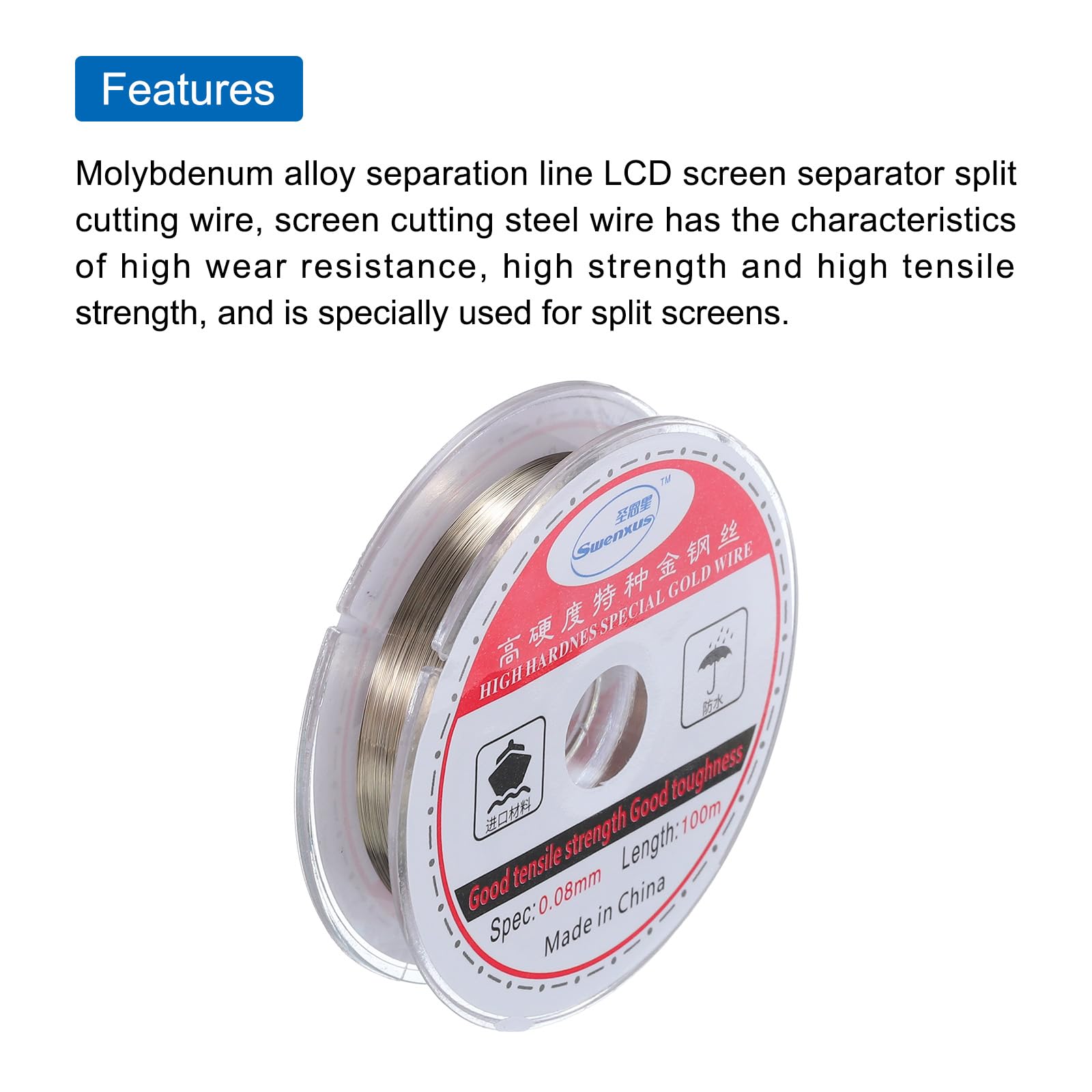 MMOBIEL Molybdenum Schneidedraht Wire Gold
