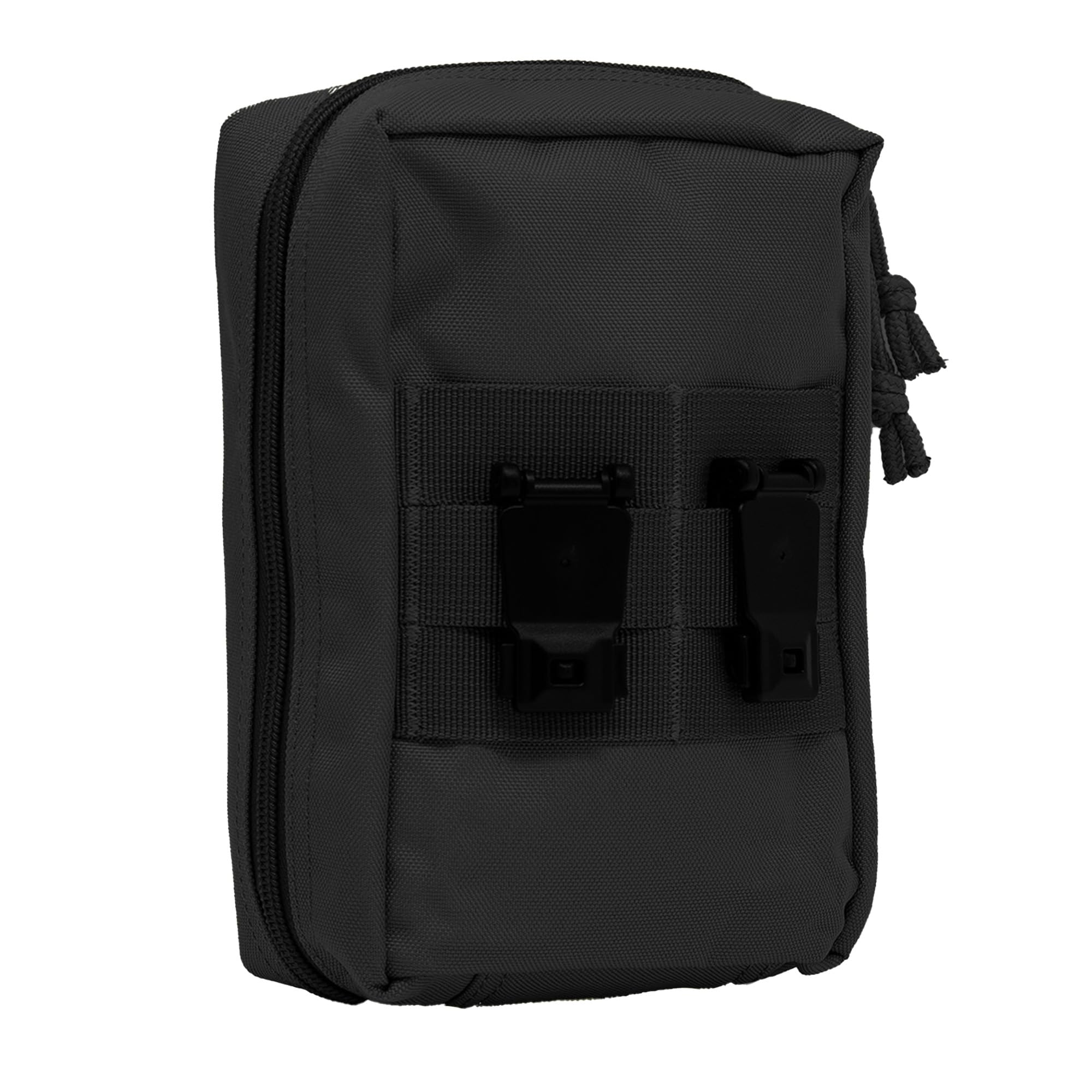 3VGEAR Large MOLLE Medic Pouch - Waterproof with Clamshell Opening, Elastic Loops for Medical Supplies, Velcro Sleeve, Rugged 600D Polyester - Black