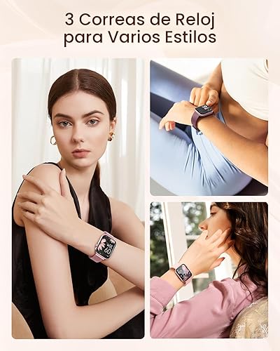 Miniatura 8 de Relojes inteligentes para mujer, reloj de salud para iPhone Android, monitor de sueño/frecuencia cardíaca/spO2/presión arterial, reloj inteligente